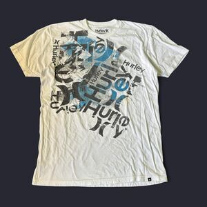 Hurley Men's White and Cream T-shirt